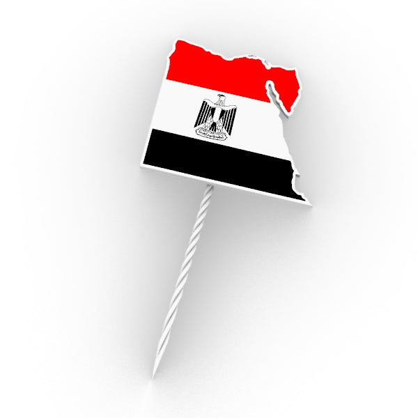 دبوس فضة بيور عيار 925 هاندميد خريطة جمهورية مصر العربية ملون بألوان العلم