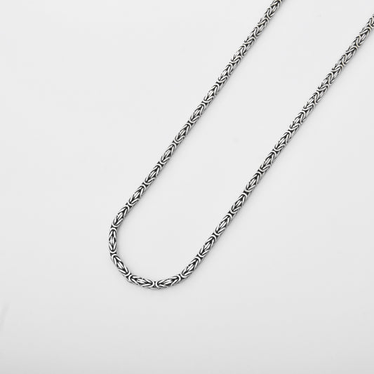 سلسلة رجالي عيار 925 شكل الكينج المقاس الثالث