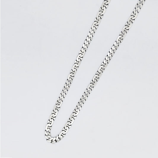 سلسلة رجالي فضة بيور عيار 925 ماط جروميت مع مسمار موديل تايلاندي